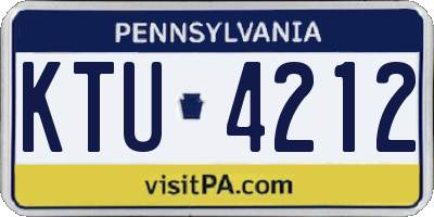 PA license plate KTU4212