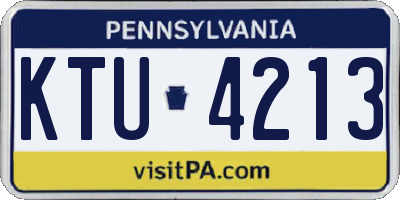 PA license plate KTU4213