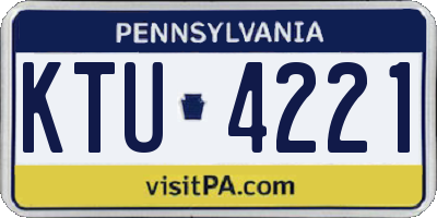 PA license plate KTU4221
