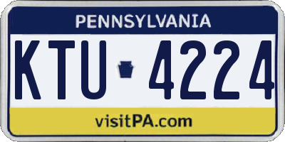 PA license plate KTU4224