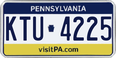 PA license plate KTU4225