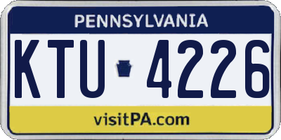 PA license plate KTU4226