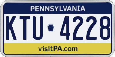PA license plate KTU4228