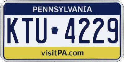 PA license plate KTU4229