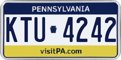 PA license plate KTU4242