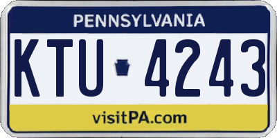 PA license plate KTU4243