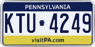 PA license plate KTU4249