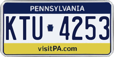 PA license plate KTU4253