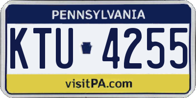 PA license plate KTU4255