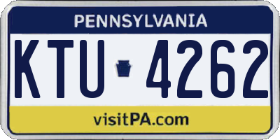 PA license plate KTU4262