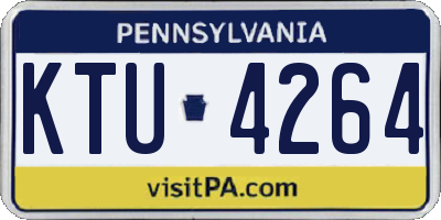 PA license plate KTU4264