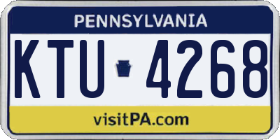 PA license plate KTU4268