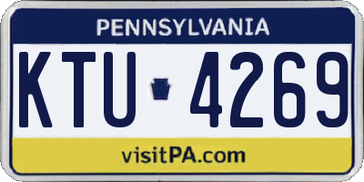 PA license plate KTU4269