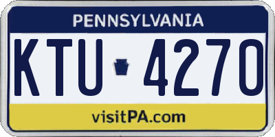 PA license plate KTU4270