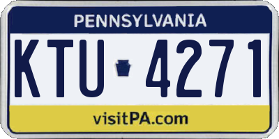 PA license plate KTU4271