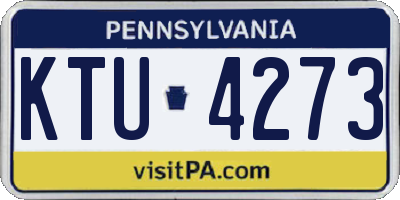 PA license plate KTU4273