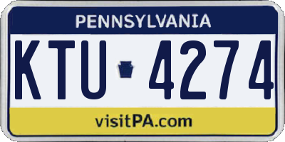 PA license plate KTU4274