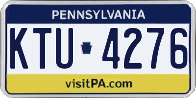 PA license plate KTU4276