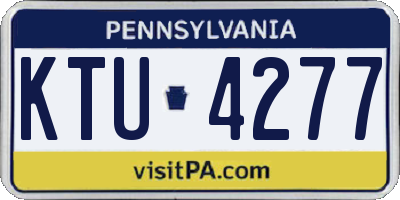 PA license plate KTU4277