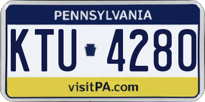 PA license plate KTU4280