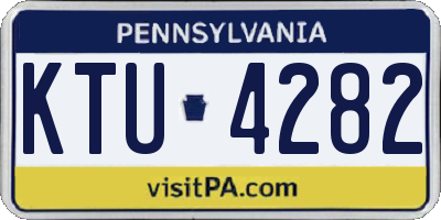 PA license plate KTU4282