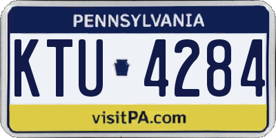 PA license plate KTU4284