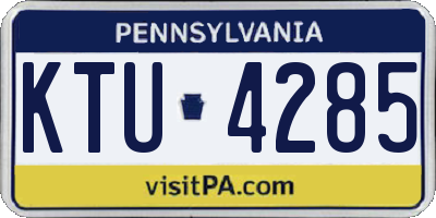 PA license plate KTU4285