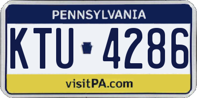 PA license plate KTU4286