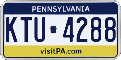 PA license plate KTU4288