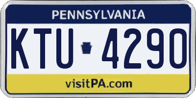 PA license plate KTU4290