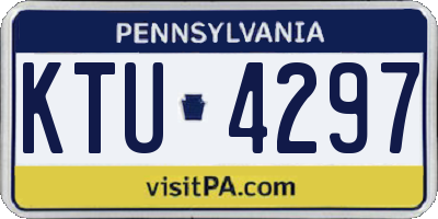 PA license plate KTU4297