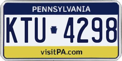 PA license plate KTU4298