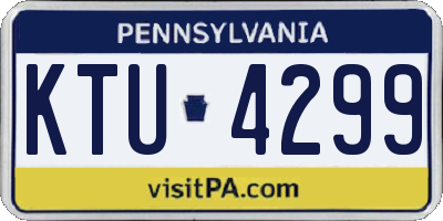 PA license plate KTU4299