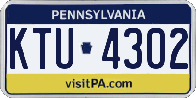 PA license plate KTU4302