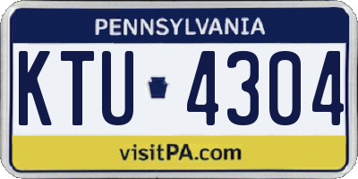 PA license plate KTU4304