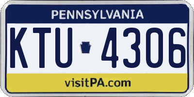 PA license plate KTU4306