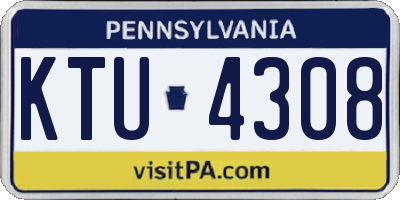 PA license plate KTU4308