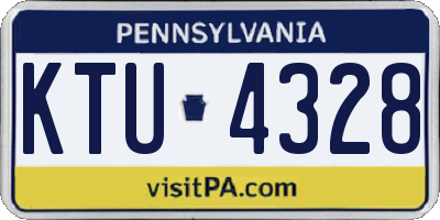 PA license plate KTU4328