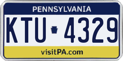 PA license plate KTU4329