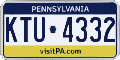 PA license plate KTU4332