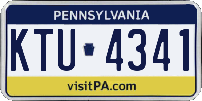 PA license plate KTU4341