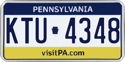 PA license plate KTU4348