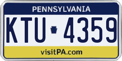 PA license plate KTU4359