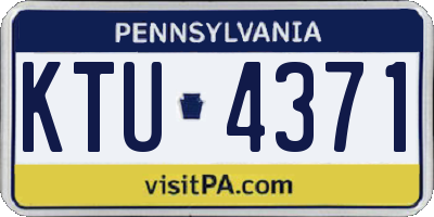 PA license plate KTU4371