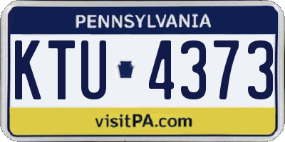 PA license plate KTU4373