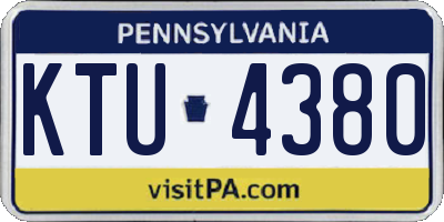 PA license plate KTU4380