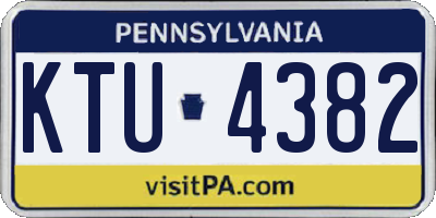 PA license plate KTU4382