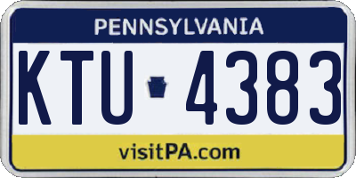 PA license plate KTU4383