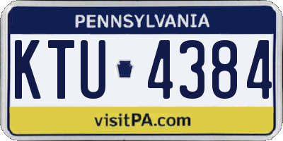 PA license plate KTU4384
