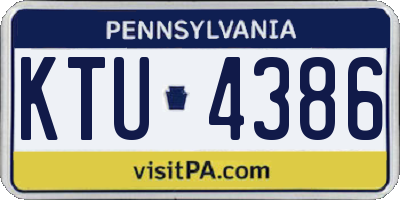 PA license plate KTU4386